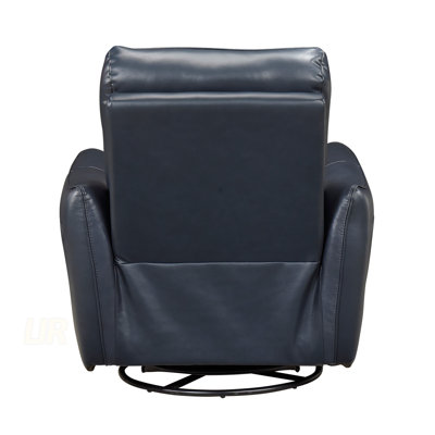 Luxueux fauteuil inclinable rembourré en cuir avec mouvement inclinable et pivotant pour un confort ultime dans les salons