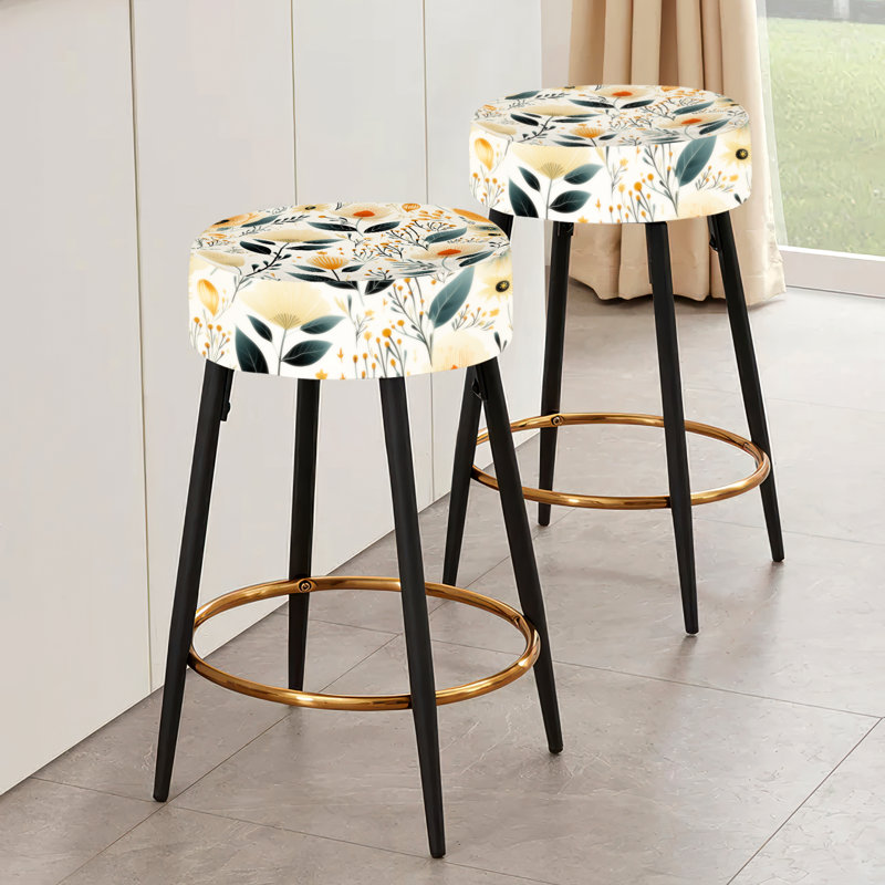 Ensemble de 2 tabourets de bar White Blossoms In Paradise