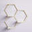Abner 3 Piece Hexagon Stone and Metal Accent Shelf