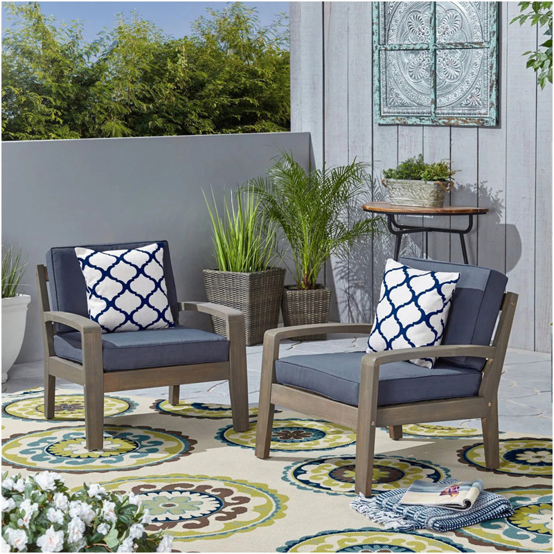 Fauteuil club simple Grenada, Gris foncé, Gris