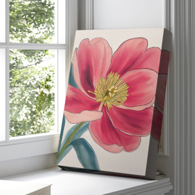 Toile tendue avec motif floral CLxxxv - prêt à être accroché