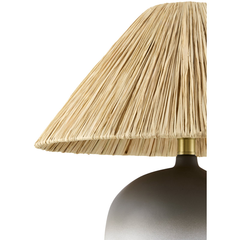 Lampe de table Danica, Gris / Blanc, Seagrass Empire