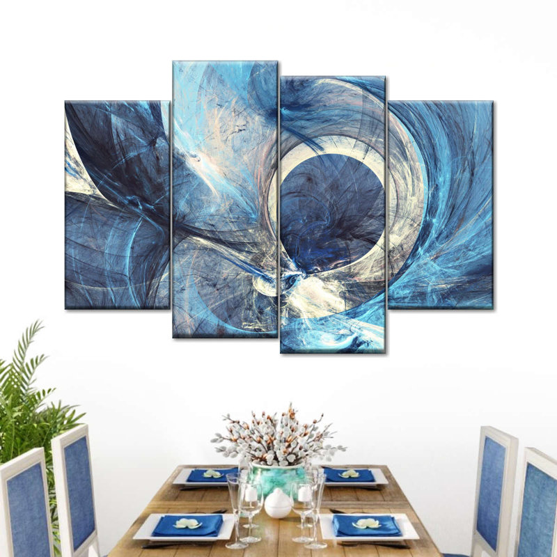 «Ocean Line Swirls», reproduction d'art sur toile, H 36 po x l 22 po x P 1 po