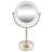 1X/10X Magnifying Double-Sided Lighted AC Plug-In Chrome Tabletop Mirror