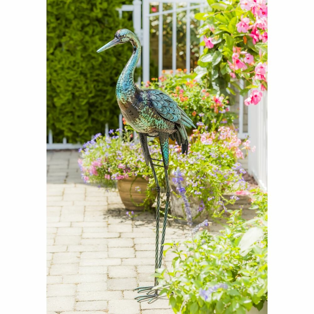 Highland Dunes Bird Animals Weather Resistant Metal Garden Statue | Wayfair