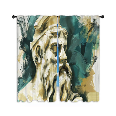 Paire de rideaux obscurcissant en polyester Fawzan