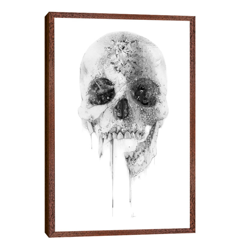 Crystal Skull by Alexis Marcou - Print on Canvas, 152.5 cm H x 101.5 cm W, Brown Framed