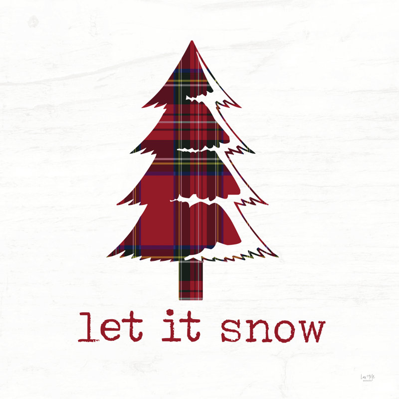 Let It Snow par Lux + Me Designs - Imprimé, H 12 po x l 12 po, Non, Toile tendue