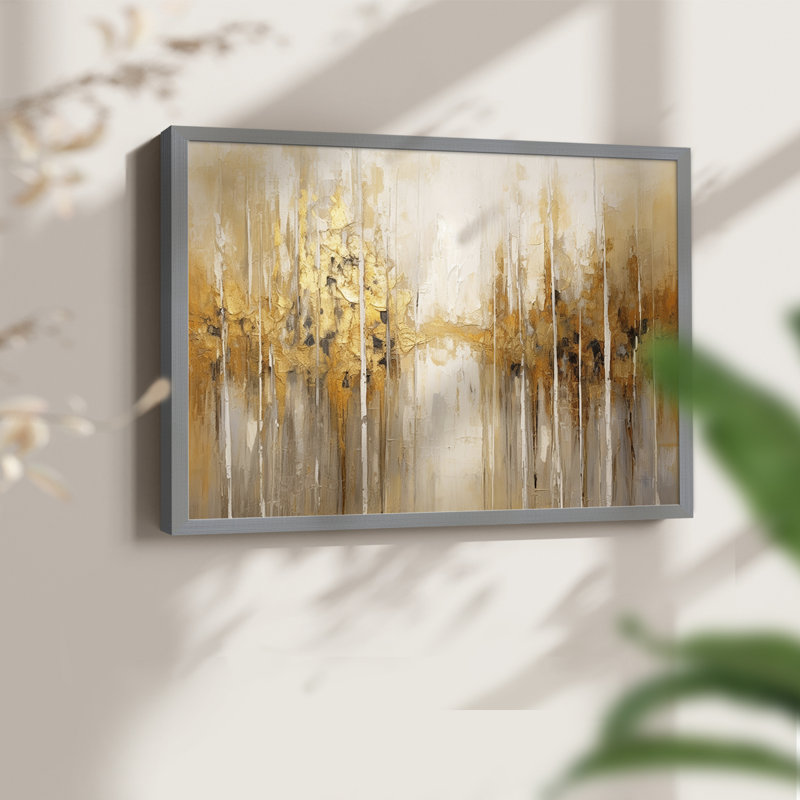 Abstrait, série Cxxv, reproduction encadrée, H 11 po x l 14 po, Gris