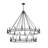 Geiser 28 Light Chandelier in Matte Black