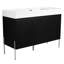 Armoire de salle de bain moderne de 48 po avec lavabo en résine et matériaux de meuble-lavabo sur pieds de style tendance-130597413