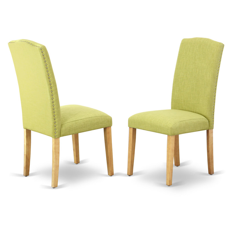 5 Piece Dinette Set Includes a Rectangle Dining Room Table with Butterfly Leaf and 4 Limelight Linen Fabric Upholstered Chairs, 32x54 Inch, Oak