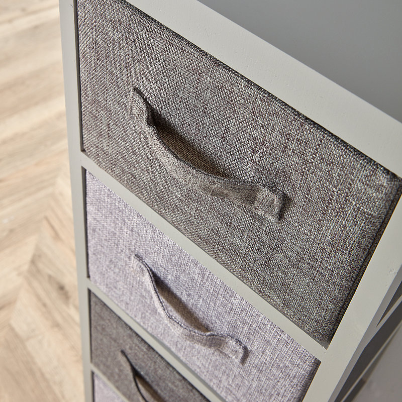 Stecker Fully Assembled 5 Fabric Drawer 28cm W Lingerie Chest