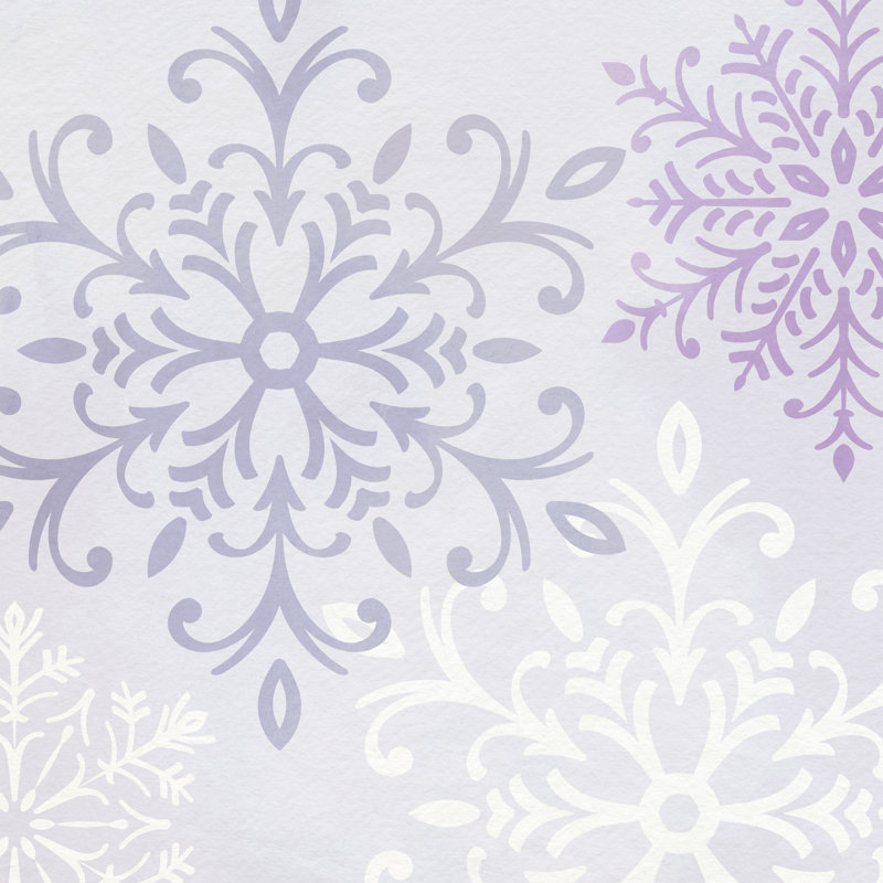 Pastel Snowflakes II by Victoria Barnes - No Frame Print on Canvas, 91cm H x 91cm W x 3.8cm D