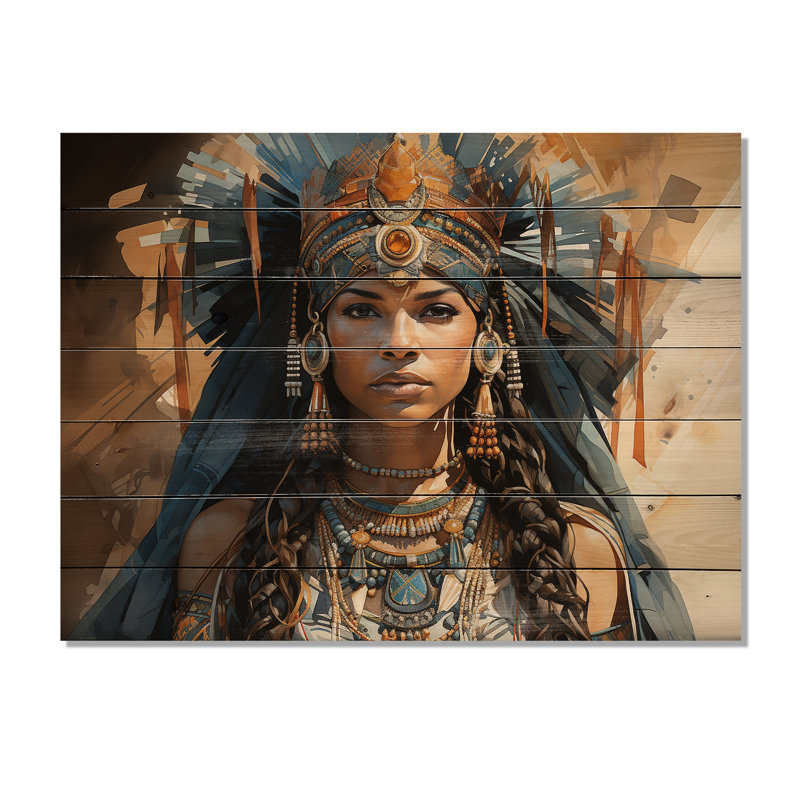 Lekai, tribu africaine, royauté ashanti - impression sans cadre sur bois, H 30 po x l 40 po x P 0,78 po