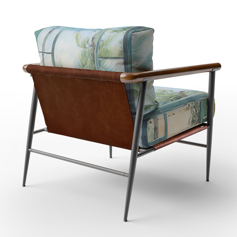 Chaise d'appoint rembourrée Tropical Beach Windows Horizon I, Noir