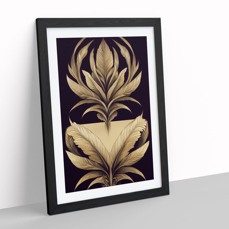 Feather No.1 - Single Picture Frame Print, Black Framed, 64cm H x 46cm W x 2cm D