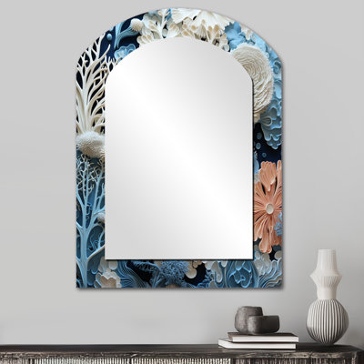 «Under Water», bleu et coraux blancs - Collage I