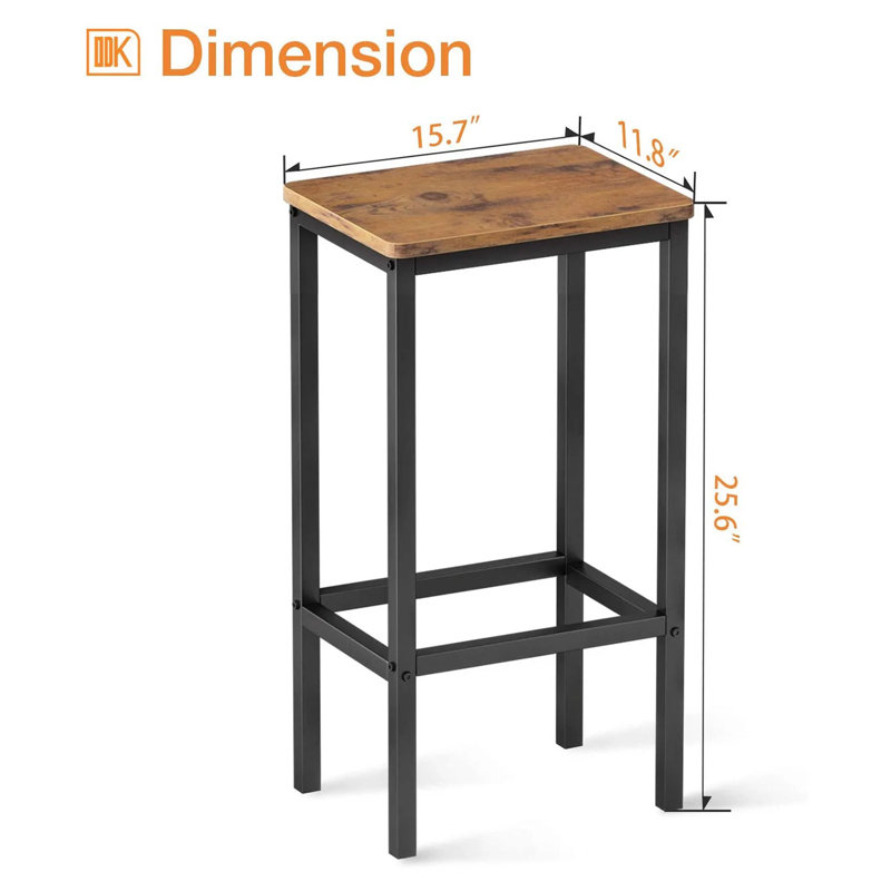 Counter Stool with Steel Frame