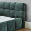 Très grand cadre de lit tapissier avec tissu épais, lit plateforme en chenille avec tête de lit et structure solide. Aucun sommier tapissier requis - vert (88,5 po x 85,5 po x 24 po)-1405815859
