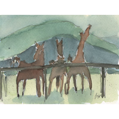Horsin' Around II by Samuel Dixon - Wrapped Canvas Print
