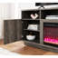 Console de meuble télé avec chauffeur, éclairage DEL, armoires, tablettes l 70 po Ambrogio-540570221