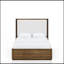Grand lit tapissier en noyer