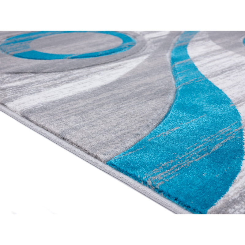 Abyan Abstract Indoor Rug, Rectangle 3'9" x 5'9"