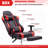 Ergonomic Gaming Chair with Footrest, 3D Adjustable Armrests and Reclining Function, High-Back Computer Desk Chair with Lumbar Support for Adults, Office, Gaming-1703876086