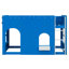 Lit mezzanine simple pour enfants avec guirlande lumineuse à DEL, bleu Klein