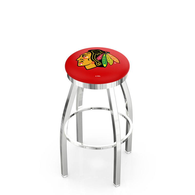 Tabouret pivotant très haut NHL, Chicago Blackhawks - Red, Chrome, Très grand (siège d'une hauteur de 36 po)
