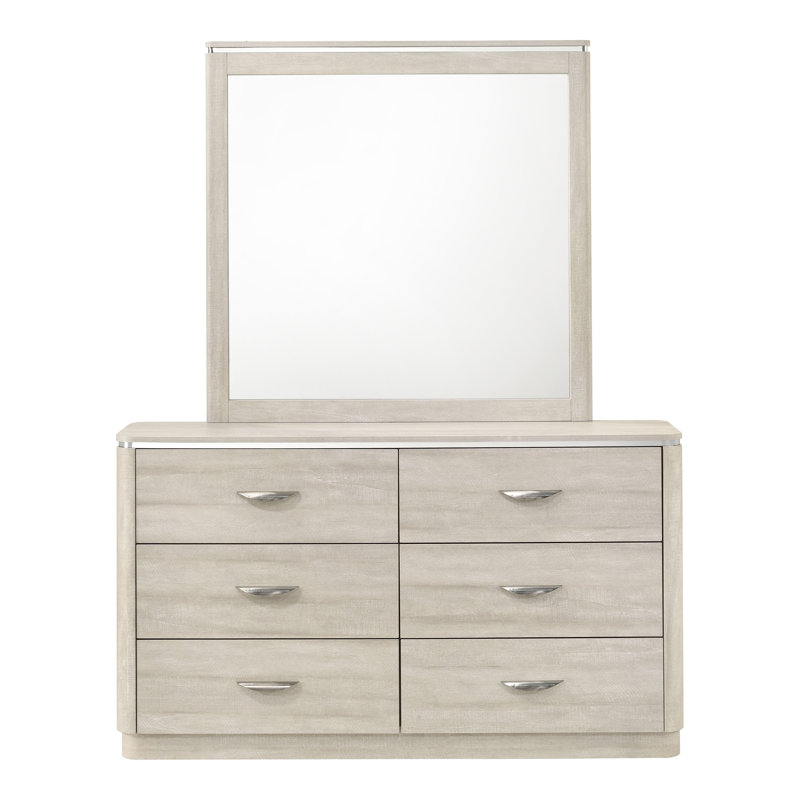 Commode 6 tiroirs avec miroir Cright