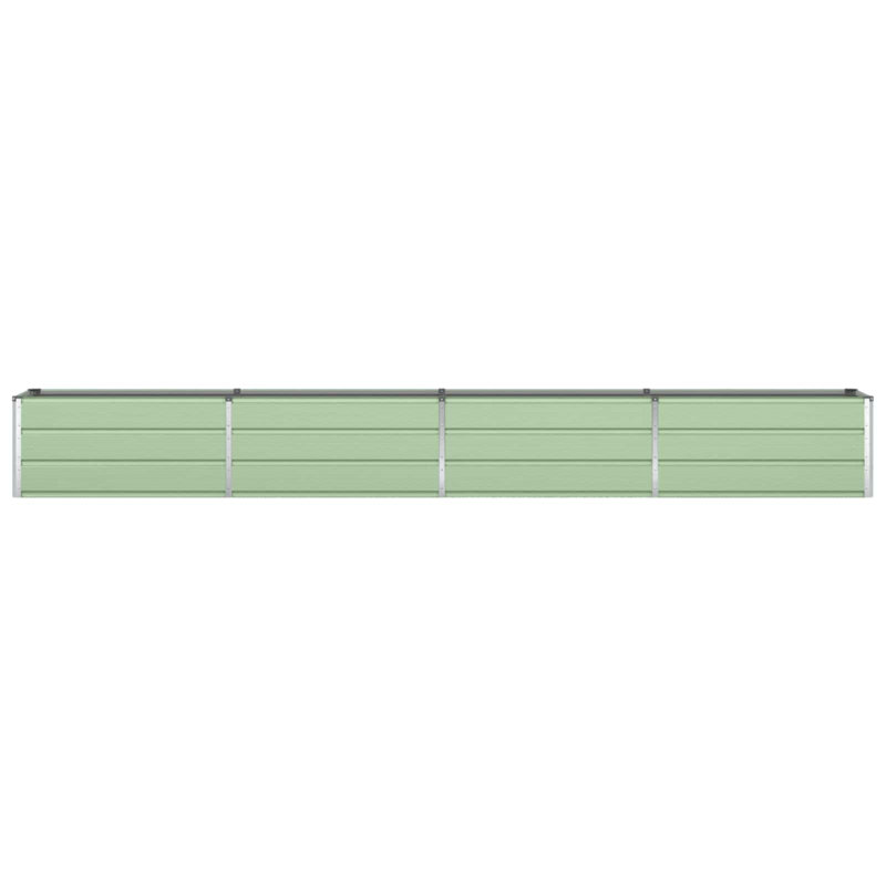 Planter Galvanised Steel, 45cm H x 385cm W x 50cm D, Pastel Green
