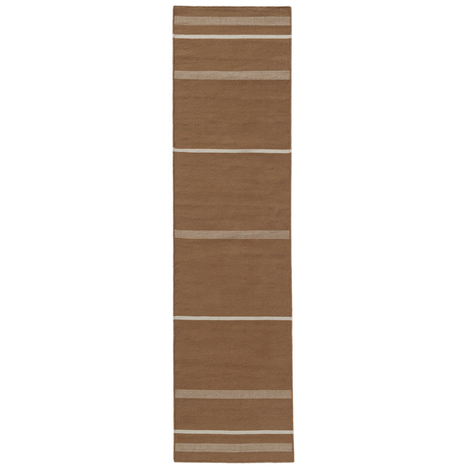 Flatweave Striped Outdoor Rug, Runner 2'3" x 8', Clay