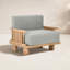 Hudson Outdoor Accent Chair Natural/Gray