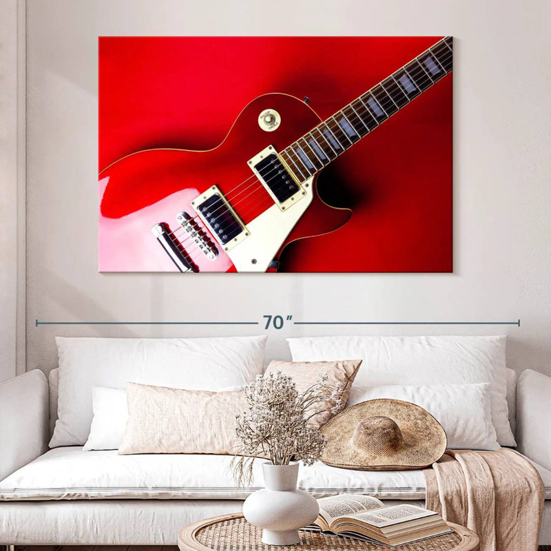 Guitare électrique Abarca Vintage Red, H 34 po x l 51 po