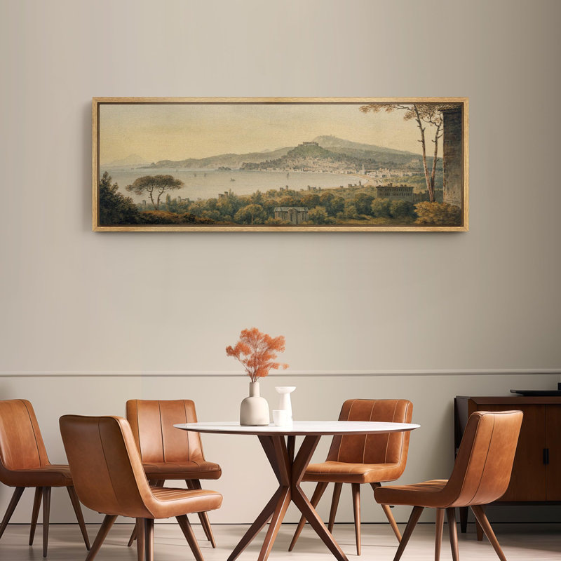 Art moderne paysage classique rétro, H 20 po x l 60 po, Naturel