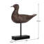Sculpture d'oiseau en résine brune 10,5 po Coastal Perch-1260116933
