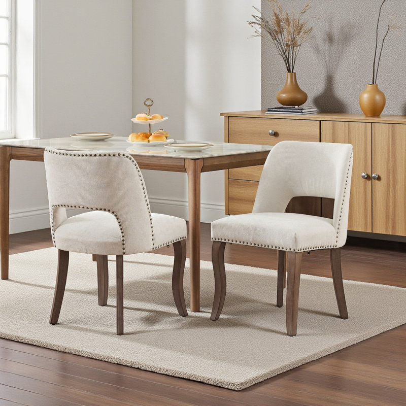 Chaise rembourrée Chaston, Beige