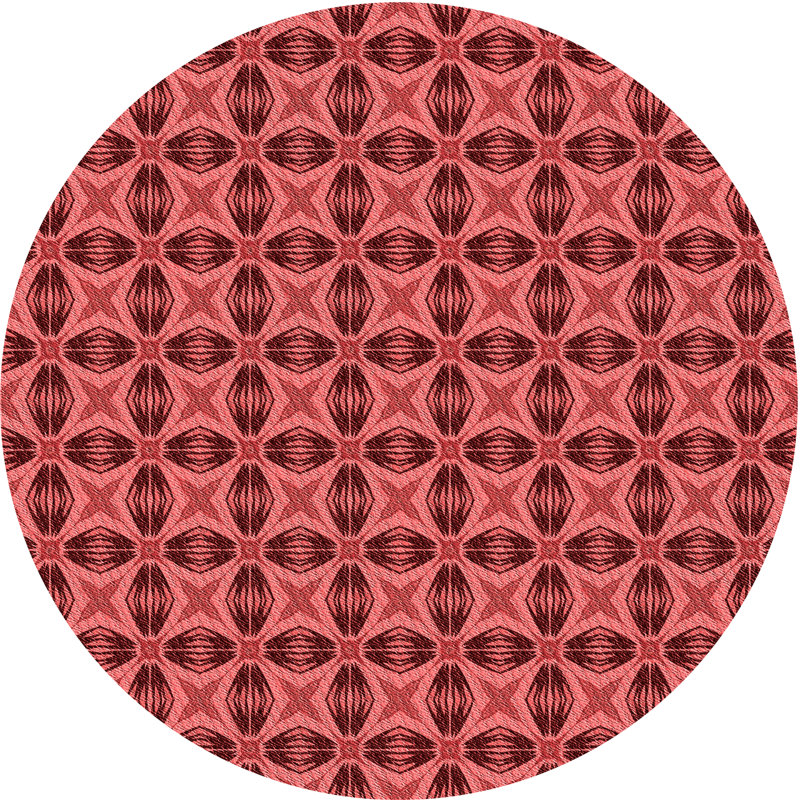 Davalos Geometric Indoor Rug, Round 3'