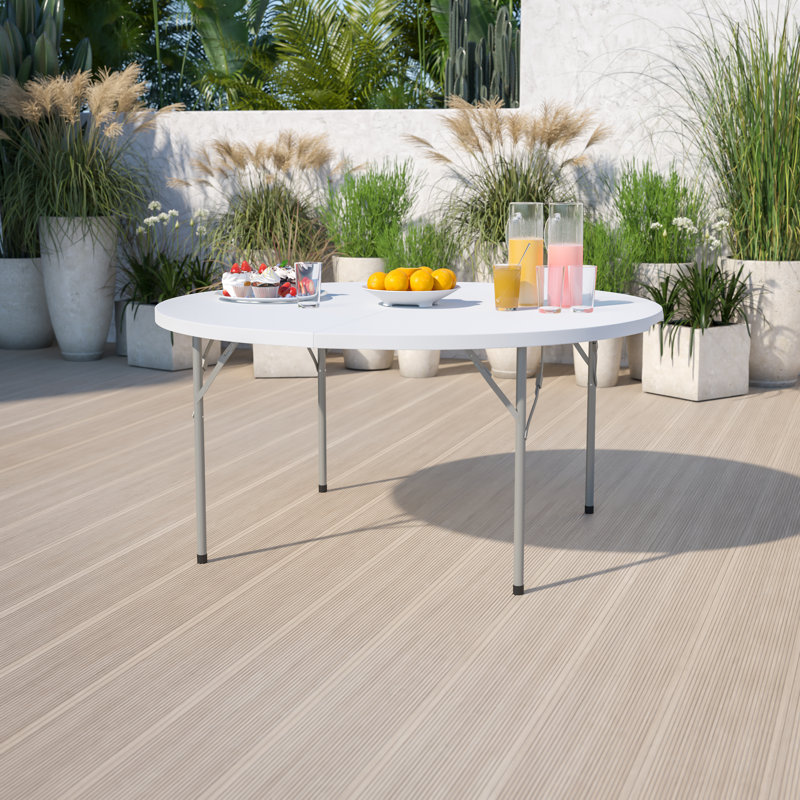 Table ronde en plastique Noah, H 29,25 po x l 60,75 po x P 60,75 po