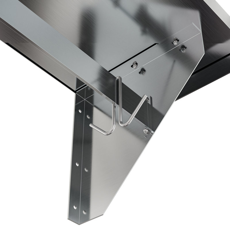 Stainless Steel Wall Mounted Kitchen Shelf with Pot Rack