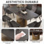 Table courbée courbée 63 po avec pieds bronze 63 po - Noir-1985178023