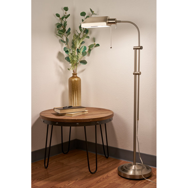 Ekalaka 58.25'' Task Floor Lamp, Brushed Nickel