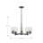 Verlana 5 - Light Steel Dimmable Chandelier-2080523941