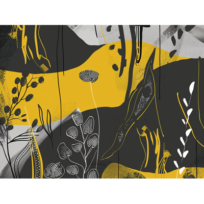 Botanical Foliage Abstract Machine Printed Throw Blanket
