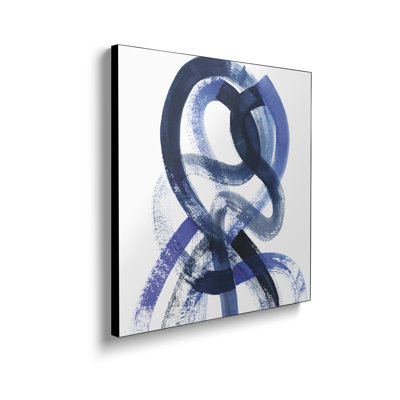 Reproduction d'art sur toile Steespix en métal - Kinesis bleu V par Grace Popp