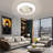 17.7'' Hidden Blade Ceiling Fan with LED Light and Remote Control