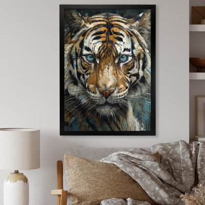 Reproduction d'art sur toile, "Tigre jaune"