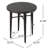 Round Patio Bar Table, All Weather With Iron Support, 41" H 32.5" W L, Brown Multi Style Chic Table In Hue - , Frame, X 34.21" D